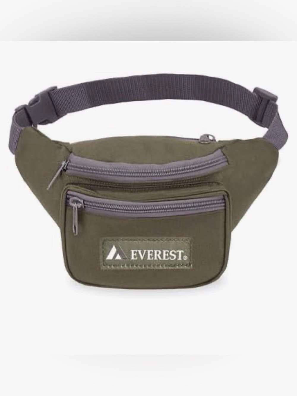 EVEREST UNISEX Olive Green with Gray Trim Waist Pack